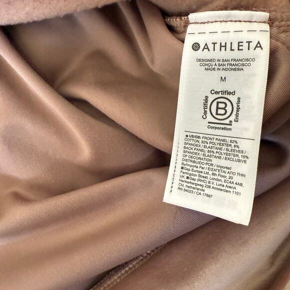 Athleta Women Snap Side Crewneck Velvet Long Sleeve Basic Old Money Vacation M - Picture 8 of 8